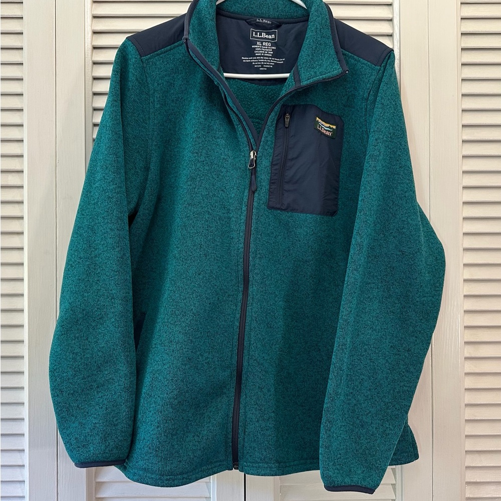 L.L. Bean Green Full-Zip Jacket